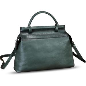 imageGenuine Leather Handbag for Women Retro Leather Crossbody Bag Pouch Vintage Handbag Purse Ladies SatchelDarkgrey