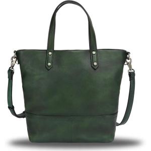 imageGenuine Leather Satchel Purses Handbags for Women Top Handle Bags Lady Crossbody Shoulder Tote BagGreen