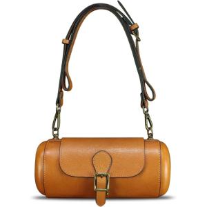 imageGenuine Leather Small Purses Shoulder Bag for Women Vintage Handmade Fashion Crossbody Bag SatchelBrown
