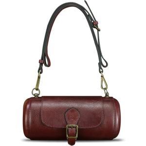 imageGenuine Leather Small Purses Shoulder Bag for Women Vintage Handmade Fashion Crossbody Bag SatchelCoffee