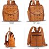 imageGenuine Leather Backpack Purse Vintage Casual Daypack College Bag Handmade Cowhide Western Rucksack Coffee MediumBrown