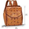 imageGenuine Leather Backpack Purse Vintage Casual Daypack College Bag Handmade Cowhide Western Rucksack Coffee MediumBrown