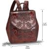 imageGenuine Leather Backpack Purse Vintage Casual Daypack College Bag Handmade Cowhide Western Rucksack Coffee MediumCoffee