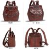 imageGenuine Leather Backpack Purse Vintage Casual Daypack College Bag Handmade Cowhide Western Rucksack Coffee MediumCoffee