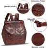 imageGenuine Leather Backpack Purse Vintage Casual Daypack College Bag Handmade Cowhide Western Rucksack Coffee MediumCoffee