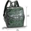imageGenuine Leather Backpack Purse Vintage Casual Daypack College Bag Handmade Cowhide Western Rucksack Coffee MediumGreen