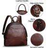 imageGenuine Leather Backpack Purse for Women Retro Handmade Small Casual Rucksack Satchel Back Bags Knapsack CoffeeCoffee