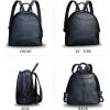 imageGenuine Leather Backpack Purse for Women Retro Handmade Small Casual Rucksack Satchel Back Bags Knapsack CoffeeDarkgrey