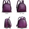 imageGenuine Leather Backpack Purse for Women Retro Handmade Small Casual Rucksack Satchel Back Bags Knapsack CoffeePurple