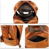imageGenuine Leather Backpack Purse for Women Vintage Casual Daypack Back Bag Handmade Knapsack Western Rivets Rucksack BrownBrown