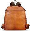 imageGenuine Leather Backpack Purse for Women Vintage Casual Daypack Back Bag Handmade Knapsack Western Rivets Rucksack BrownBrown