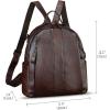 imageGenuine Leather Backpack Purse for Women Vintage Casual Daypack Back Bag Handmade Knapsack Western Rivets Rucksack BrownCoffee