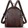 imageGenuine Leather Backpack Purse for Women Vintage Casual Daypack Back Bag Handmade Knapsack Western Rivets Rucksack BrownCoffee