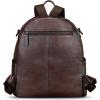 imageGenuine Leather Backpack Purse for Women Vintage Casual Daypack Back Bag Handmade Knapsack Western Rivets Rucksack BrownCoffee