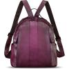 imageGenuine Leather Backpack Purse for Women Vintage Casual Daypack Back Bag Handmade Knapsack Western Rivets Rucksack BrownPurple