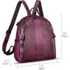 imageGenuine Leather Backpack Purse for Women Vintage Casual Daypack Back Bag Handmade Knapsack Western Rivets Rucksack BrownPurple