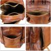 imageGenuine Leather Backpack Purse for Women Vintage Casual Daypack College Bag Handmade Cowhide Western Rivets Rucksack CoffeeBrown