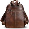 imageGenuine Leather Backpack Purse for Women Vintage Casual Daypack College Bag Handmade Cowhide Western Rivets Rucksack CoffeeCoffee