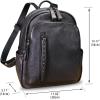 imageGenuine Leather Backpack Purse for Women Vintage Casual Daypack College Bag Handmade Cowhide Western Rivets Rucksack CoffeeDarkgrey
