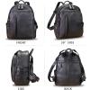 imageGenuine Leather Backpack Purse for Women Vintage Casual Daypack College Bag Handmade Cowhide Western Rivets Rucksack CoffeeDarkgrey