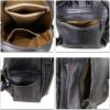 imageGenuine Leather Backpack Purse for Women Vintage Casual Daypack College Bag Handmade Cowhide Western Rivets Rucksack CoffeeDarkgrey