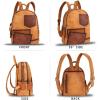 imageGenuine Leather Backpack Purse for Women Vintage Casual Daypack Handmade Cowhide Western Rucksack Leather Knapsack Brown