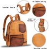 imageGenuine Leather Backpack Purse for Women Vintage Casual Daypack Handmade Cowhide Western Rucksack Leather Knapsack Brown