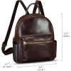 imageGenuine Leather Backpack Purse for Women Vintage Casual Daypack Handmade Western Leather Rucksack Knapsack BrownCoffee