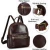 imageGenuine Leather Backpack Purse for Women Vintage Casual Daypack Handmade Western Leather Rucksack Knapsack BrownCoffee