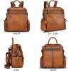 imageGenuine Leather Backpack Purse for Women Vintage Casual Daypack Knapsack Handmade Rucksack Convertible Shoulder Bag Coffee MediumBrown