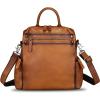 imageGenuine Leather Backpack Purse for Women Vintage Casual Daypack Knapsack Handmade Rucksack Convertible Shoulder Bag Coffee MediumBrown