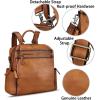 imageGenuine Leather Backpack Purse for Women Vintage Casual Daypack Knapsack Handmade Rucksack Convertible Shoulder Bag Coffee MediumBrown