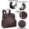 imageGenuine Leather Backpack Purse for Women Vintage Casual Daypack Knapsack Handmade Rucksack Convertible Shoulder Bag Coffee MediumCoffee