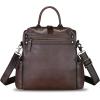 imageGenuine Leather Backpack Purse for Women Vintage Casual Daypack Knapsack Handmade Rucksack Convertible Shoulder Bag Coffee MediumCoffee