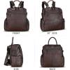 imageGenuine Leather Backpack Purse for Women Vintage Casual Daypack Knapsack Handmade Rucksack Convertible Shoulder Bag Coffee MediumCoffee
