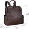 imageGenuine Leather Backpack Purse for Women Vintage Casual Daypack Knapsack Handmade Rucksack Convertible Shoulder Bag Coffee MediumCoffee