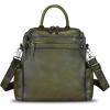 imageGenuine Leather Backpack Purse for Women Vintage Casual Daypack Knapsack Handmade Rucksack Convertible Shoulder Bag Coffee MediumGreen