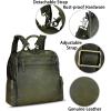 imageGenuine Leather Backpack Purse for Women Vintage Casual Daypack Knapsack Handmade Rucksack Convertible Shoulder Bag Coffee MediumGreen