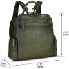 imageGenuine Leather Backpack Purse for Women Vintage Casual Daypack Knapsack Handmade Rucksack Convertible Shoulder Bag Coffee MediumGreen