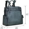 imageGenuine Leather Backpack Purse for Women Vintage Casual Daypack Knapsack Handmade Rucksack Convertible Shoulder Bag Coffee MediumGrey