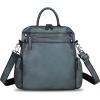 imageGenuine Leather Backpack Purse for Women Vintage Casual Daypack Knapsack Handmade Rucksack Convertible Shoulder Bag Coffee MediumGrey