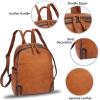 imageGenuine Leather Backpack Purse for Women Vintage Rucksack Casual Back Bag Handmade Cowhide Western Daypack BrownBrown