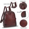 imageGenuine Leather Backpack Purse for Women Vintage Rucksack Casual Back Bag Handmade Cowhide Western Daypack BrownCoffee