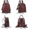 imageGenuine Leather Backpack Purse for Women Vintage Rucksack Casual Back Bag Handmade Cowhide Western Daypack BrownCoffee