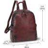 imageGenuine Leather Backpack Purse for Women Vintage Rucksack Casual Back Bag Handmade Cowhide Western Daypack BrownCoffee