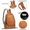 imageGenuine Leather Backpack for Women Retro Rucksack Casual College Bag Handmade Cowhide Western Daypack Multicolor1Brown