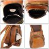 imageGenuine Leather Backpack for Women Retro Rucksack Casual College Bag Handmade Cowhide Western Daypack Multicolor1Brown
