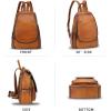 imageGenuine Leather Backpack for Women Retro Rucksack Casual College Bag Handmade Cowhide Western Daypack Multicolor1Brown