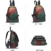 imageGenuine Leather Backpack for Women Retro Rucksack Casual College Bag Handmade Cowhide Western Daypack Multicolor1Multicolor1