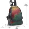 imageGenuine Leather Backpack for Women Retro Rucksack Casual College Bag Handmade Cowhide Western Daypack Multicolor1Multicolor1